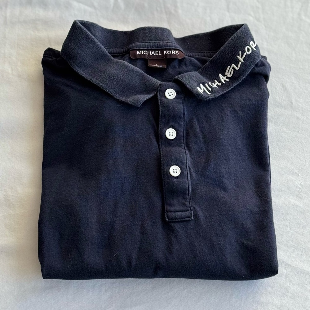 Men’s Navy Michael Kors Polo- Large